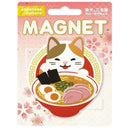 東洋ケース ジャパニーズカルチャーマグネット三毛猫 ラーメン 1個
