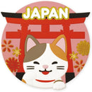 東洋ケース ジャパニーズカルチャーマグネット三毛猫 鳥居 1個