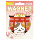 東洋ケース ジャパニーズカルチャーマグネット三毛猫 鳥居 1個