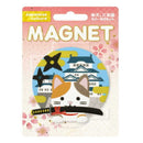 東洋ケース ジャパニーズカルチャーマグネット三毛猫 お城 1個