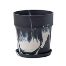 アーバンプランツポット マーブル チャコール/ミルク 【直送品】 返品・キャンセル・他商品と同時購入は不可