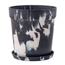 アーバンプランツポット マーブル チャコール/ミルク 【直送品】 返品・キャンセル・他商品と同時購入は不可