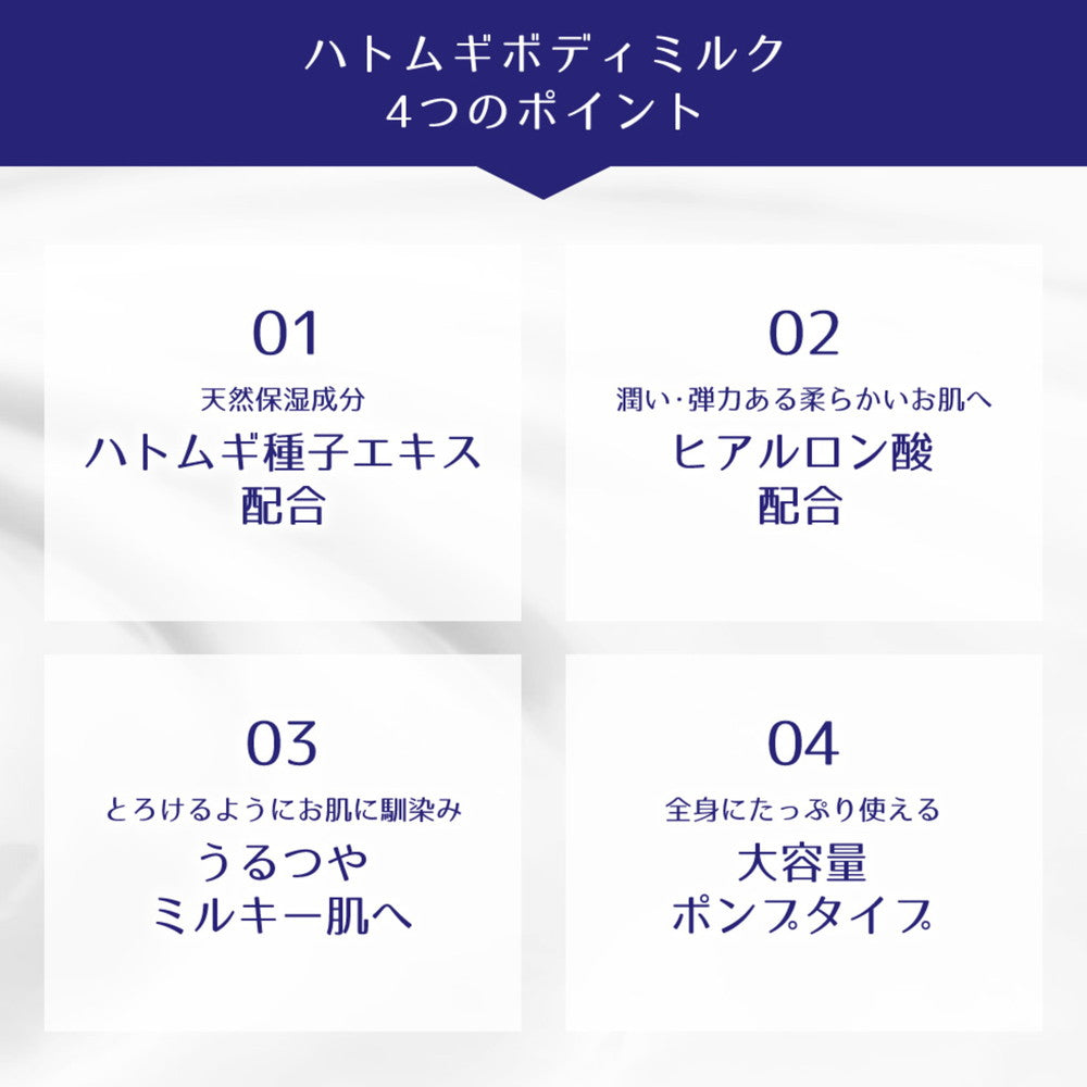 熊野油脂 麗白 ハトムギ ボディミルク 無香料 400ml