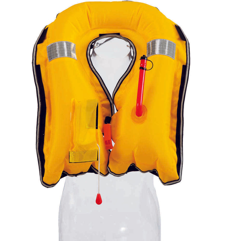 手動膨張式ショルダータイプ 小型船舶用ライフジャケット レッド メーカー直送 ▼返品・キャンセル不可【他商品との同時購入不可】