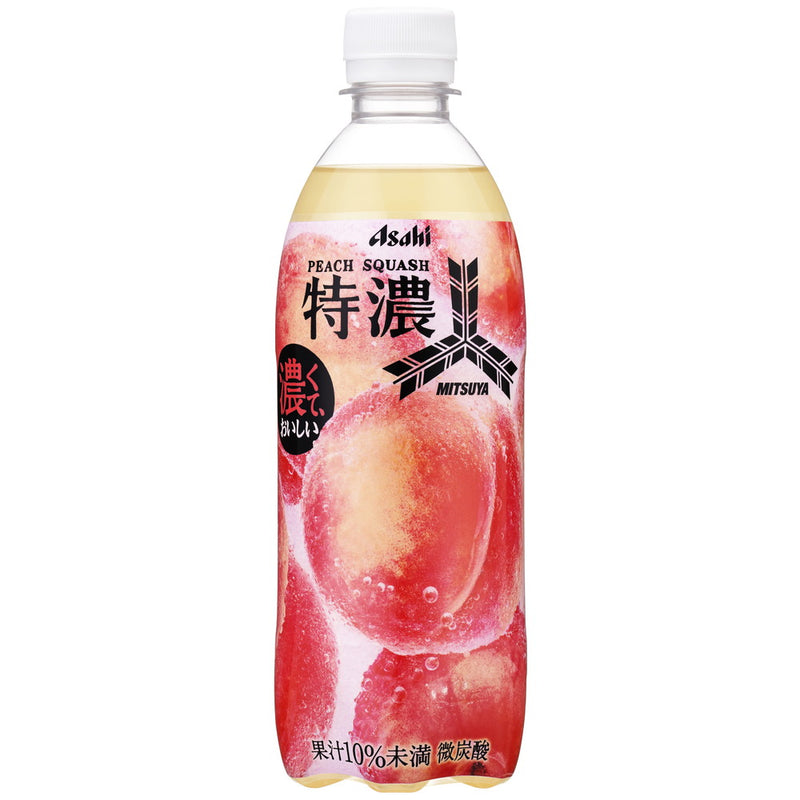 ◆アサヒ飲料 三ツ矢特濃ピーチスカッシュ 500mL