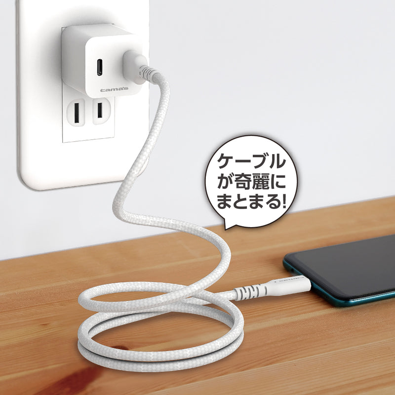 tama’s USB-AtoC マグネットケーブル 磁力で綺麗にまとまる TH320C10W