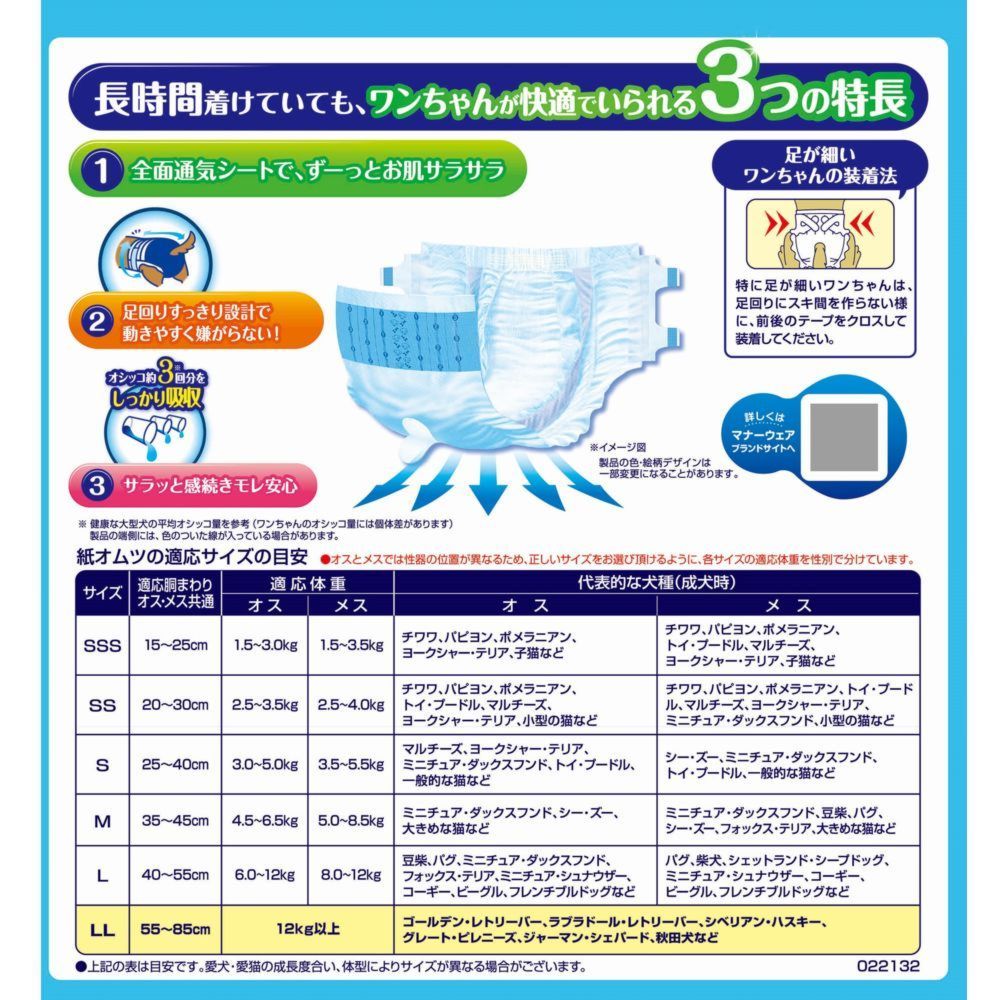 ユニチャーム マナーウェア 長時間オムツ 大型犬用 LLサイズ 5枚