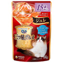 ユニチャーム 三ツ星グルメパウチ ジュレ 15歳から まぐろ・かつおにしらす・かにかま添え 35g