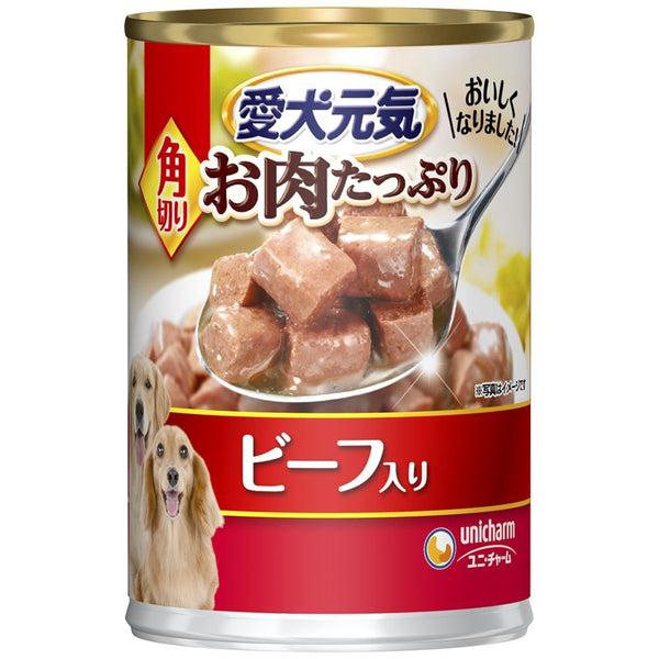 愛犬元気缶 角切りビーフ 375g