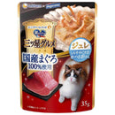 ユニチャーム 三ツ星グルメパウチ 国産まぐろ100％使用 ジュレ しらす・かにかま・かつお節添え  35g