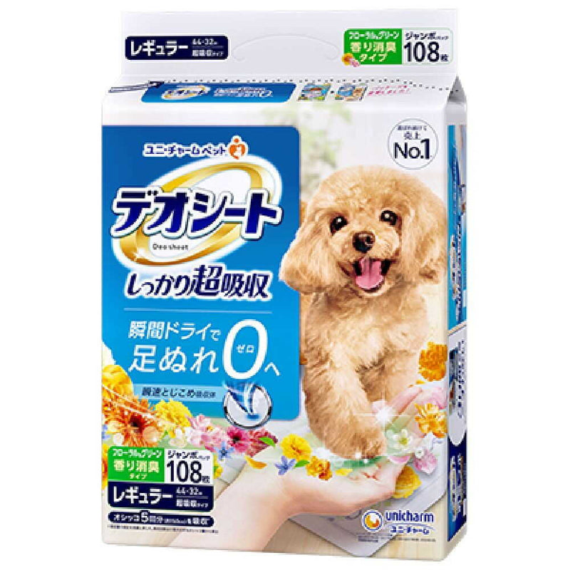 ユニ・チャーム デオシート フローラル＆グリーン レギュラー 108枚
