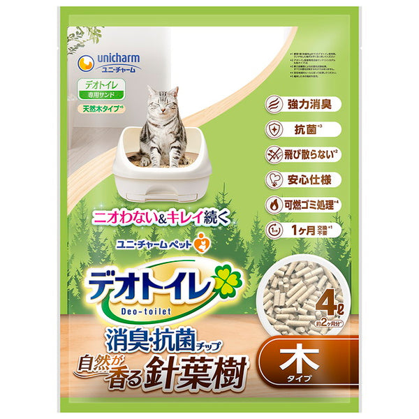 デオトイレ針葉樹消臭抗菌チップ  4000ml