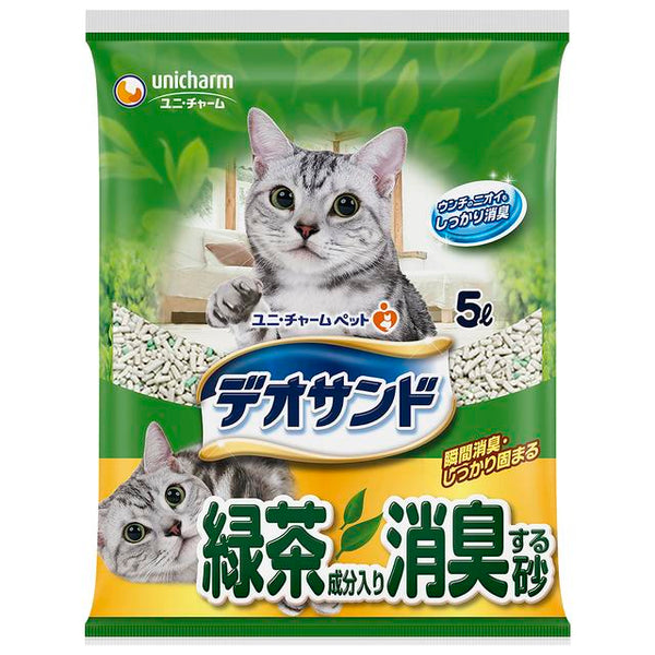 ユニチャーム デオサンド 緑茶成分入り消臭する砂  5000ml