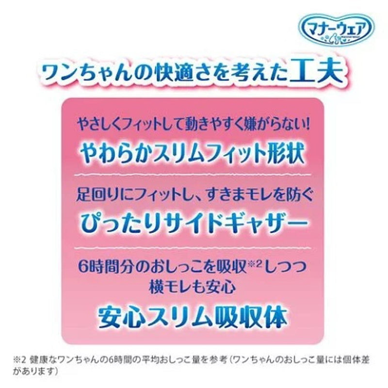 ユニチャーム マナーウェア 女の子用 SSサイズ モーヴピンクドット・ピンクチェック 38枚