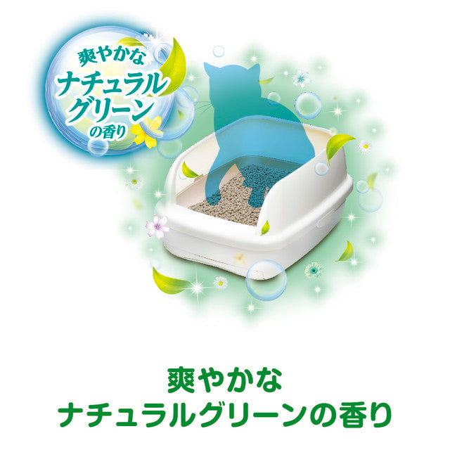ユニ・チャーム 1週間消臭・抗菌デオトイレふんわり香る消臭・抗菌サンドナチュラルグリーン  3.8l