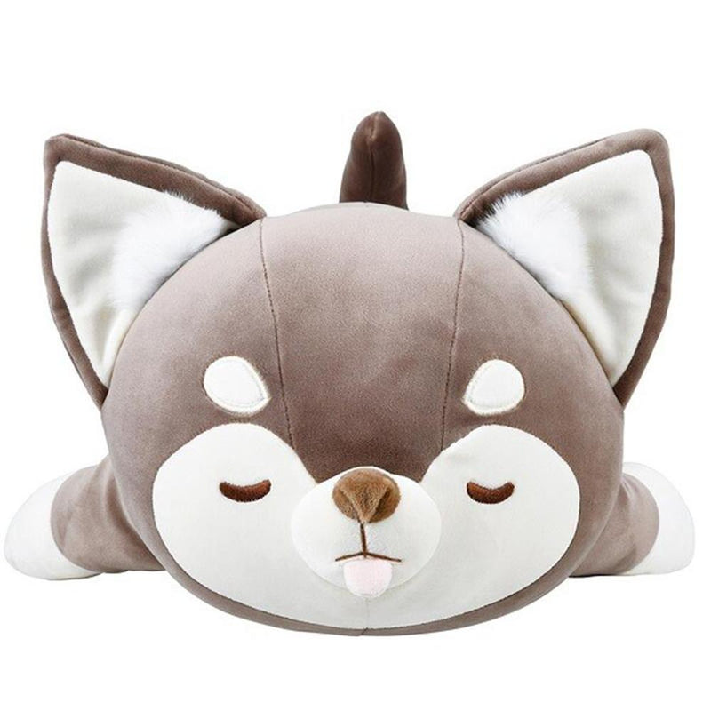 [Ribu Haato] Premium Nemunemu Animals Hugging Pillow M Cocoa 48906−38