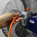 無給油エアモーター式工場扇 スタンド型 （アルミハネ45cm） メーカー直送 ▼返品・キャンセル不可【他商品との同時購入不可】