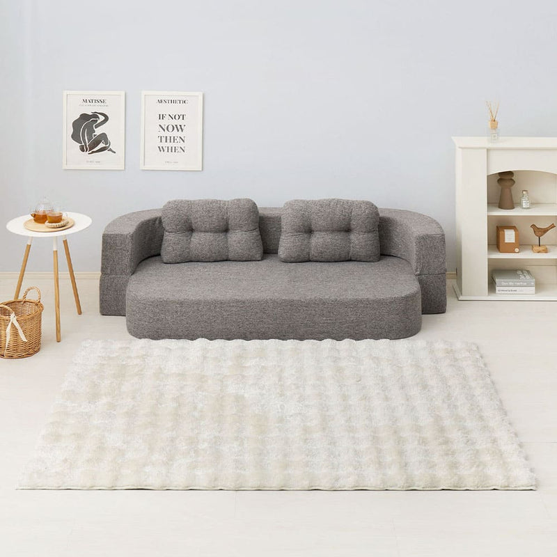 ポコポコシャギーラグ メルア IV 180x180   メーカー直送 ▼返品・キャンセル不可【他商品との同時購入不可】