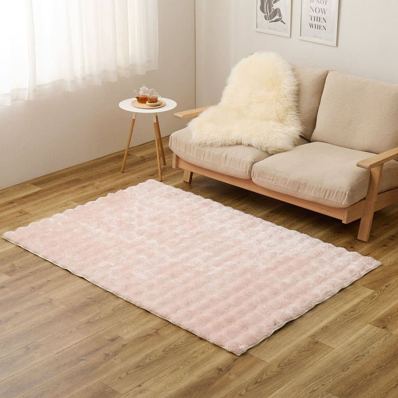 ポコポコシャギーラグ メルア PI 120x180   メーカー直送 ▼返品・キャンセル不可【他商品との同時購入不可】