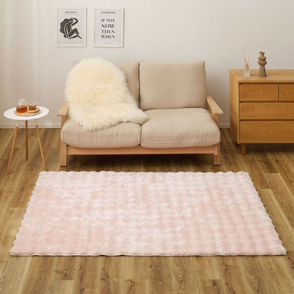 ポコポコシャギーラグ メルア PI 180x240   メーカー直送 ▼返品・キャンセル不可【他商品との同時購入不可】