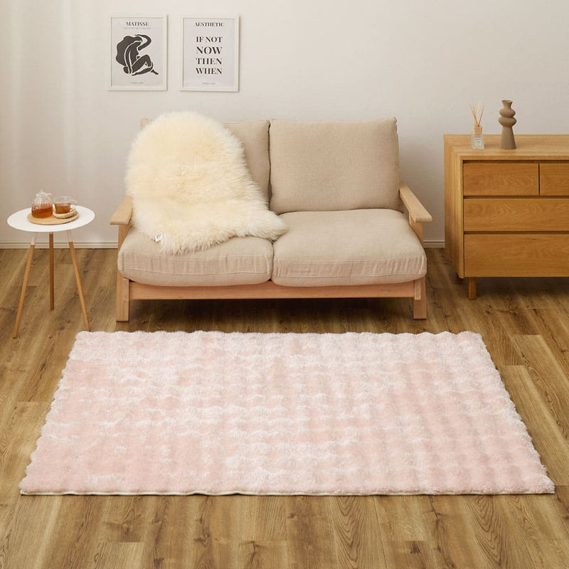 ポコポコシャギーラグ メルア PI 180x240   メーカー直送 ▼返品・キャンセル不可【他商品との同時購入不可】