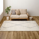 ウィルトンラグ BEDOUIN リシャド アイボリー 約100×140cm 【直送品】 返品・キャンセル・他商品と同時購入は不可