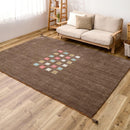 ギャッベ TX 190X190 ブラウン   【直送品】 返品・キャンセル・他商品と同時購入は不可