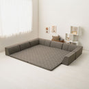 ピターら ラグソファ 2帖セット ブラウン メーカー直送 ▼返品・キャンセル不可【他商品との同時購入不可】