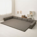 ピターら ラグソファ 3帖セット ブラウン メーカー直送 ▼返品・キャンセル不可【他商品との同時購入不可】