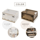 折りたたみ収納ボックス クリア L 42L 4個セット メーカー直送 ▼返品・キャンセル不可【他商品との同時購入不可】