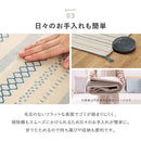 インド綿ラグ キラナ ブルー約185×185cm 【直送品】 返品・キャンセル・他商品と同時購入は不可