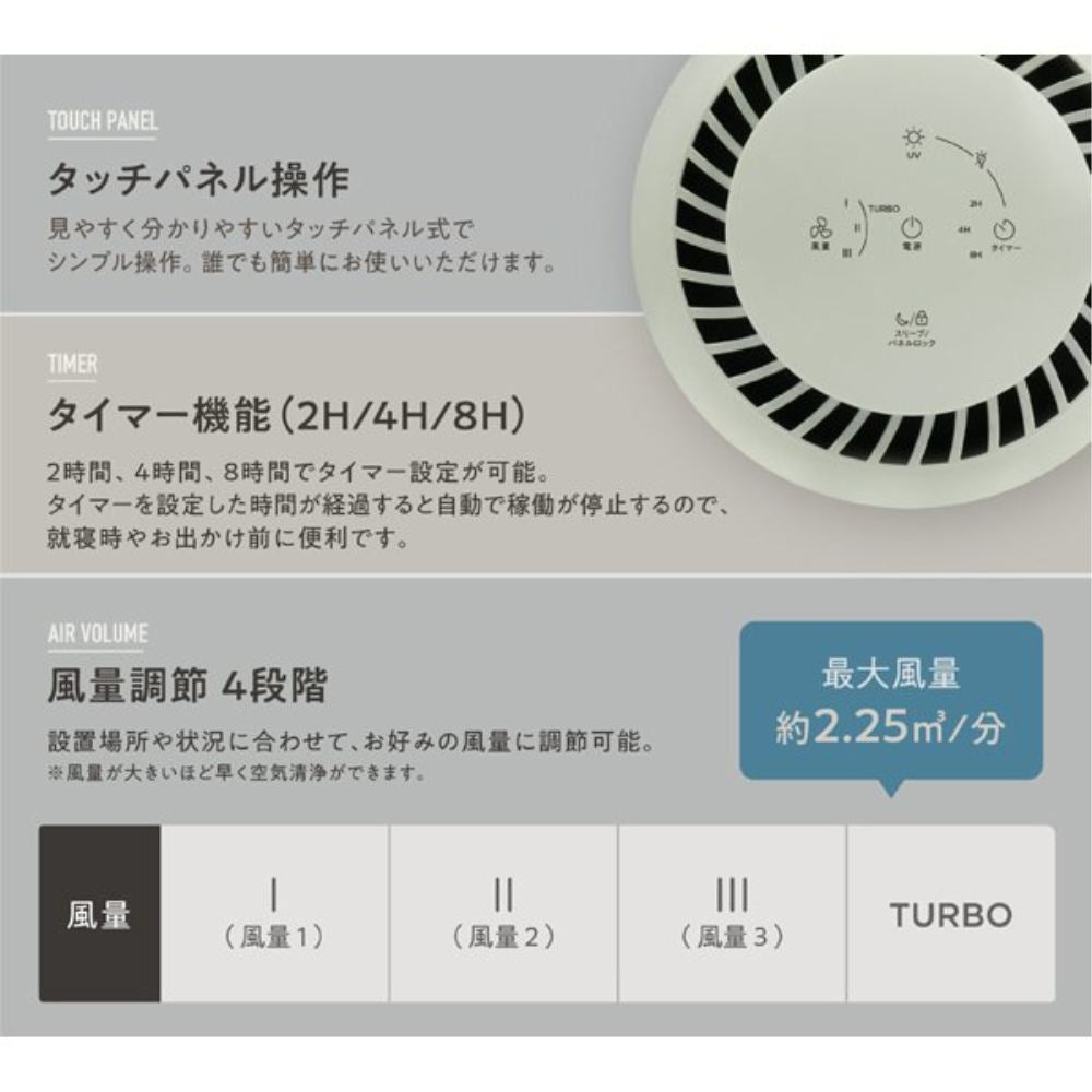 高機能 空気清浄機 sumuu ウキレ モスグレー 【直送品】 返品