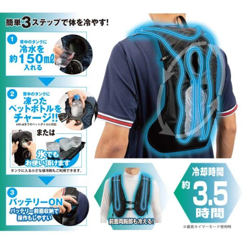 ICM2-BLV-SET アイスマン2ベストS水冷ベスト メーカー直送 ▼返品・キャンセル不可【他商品との同時購入不可】