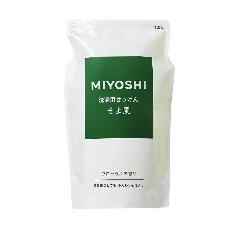 Miyoshi Soap Liquid Soyokaze Refill Standing Type 1000ml