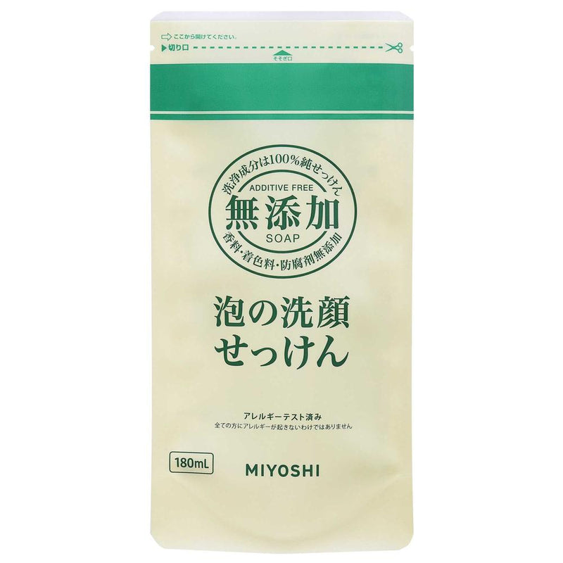 Miyoshi Additive-free foam facial soap refill 180ml