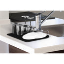 アイオン 超速乾・超吸水 水切りマット＆クロス Lサイズ ブラック