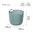 藤栄 Knit（ニット） ラウンドバスケット 30L ブルー CV-201