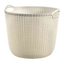 藤栄 Knit（ニット） ラウンドバスケット 30L ホワイト CV-202