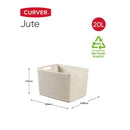 藤栄 Jute（ジュート） ラージバスケット 20L ホワイト