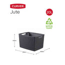 藤栄 Jute（ジュート） ラージバスケット 20L グレー