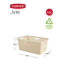 藤栄 Jute（ジュート） ランドリーバスケット 46L ホワイト