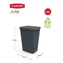 藤栄 Jute（ジュート） ふた付きバスケット 58L グレー