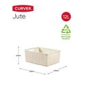 藤栄 Jute（ジュート） ミディアムバスケット 12L ホワイト