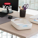 藤栄 Knit（ニット） バスケット A5 ホワイト CV-002