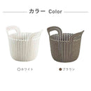 藤栄 Knit（ニット） ラウンドバスケット 3L ブラウン CV-006