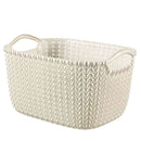 藤栄 Knit（ニット） スクエアバスケット  8L ホワイト CV-009