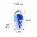 藤栄 ガラスインテリアオブジェ（Glass interior objects） クラゲ S ブルー