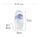 藤栄 ガラスインテリアオブジェ（Glass interior objects） クラゲ S ピンク