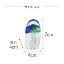 藤栄 ガラスインテリアオブジェ（Glass interior objects） クラゲ S グリーン