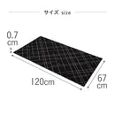 藤栄 tica copenhagen（チカ コペンハーゲン） フロアマット 67×120 LINES Black／Sand